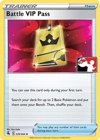 Battle VIP Pass | 225/264 | Holofoil | Prize Pack Series Cards