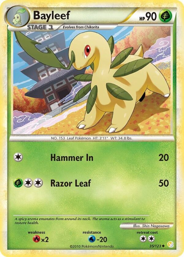 Bayleef 35/123 Reverse Holofoil HeartGold SoulSilver Bayleef 35/123 Reverse Holofoil HeartGold SoulSilver