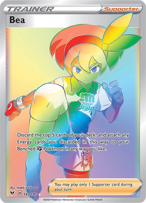 Bea (Secret) 193/185 Holofoil SWSH04: Vivid Voltage