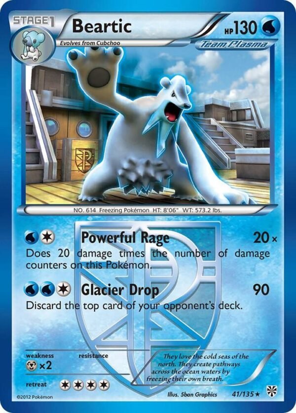 Beartic (Team Plasma) 41/135 Reverse Holofoil Plasma Storm Beartic (Team Plasma) 41/135 Reverse Holofoil Plasma Storm