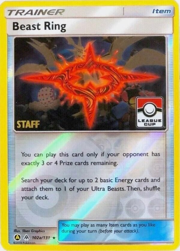 Beast Ring 102a/131 (League Cup) [Staff] Reverse Holofoil League & Championship Cards