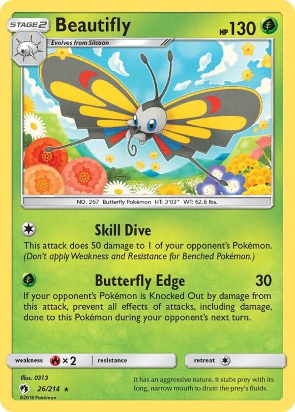 Beautifly 26/214 Reverse Holofoil SM – Lost Thunder Beautifly 26/214 Reverse Holofoil SM – Lost Thunder