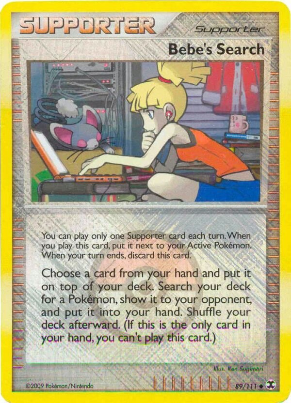 Bebe’s Search 89/111 (League Promo) 089/111 Reverse Holofoil League & Championship Cards Bebe’s Search 89/111 (League Promo) 089/111 Reverse Holofoil League & Championship Cards