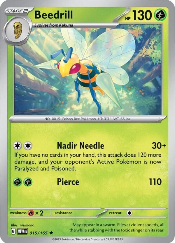Beedrill 015/165 Reverse Holofoil SV: Scarlet & Violet 151