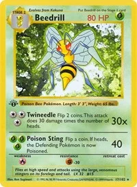 Beedrill | 017/102 | 1st Edition | Base Set (Shadowless)
