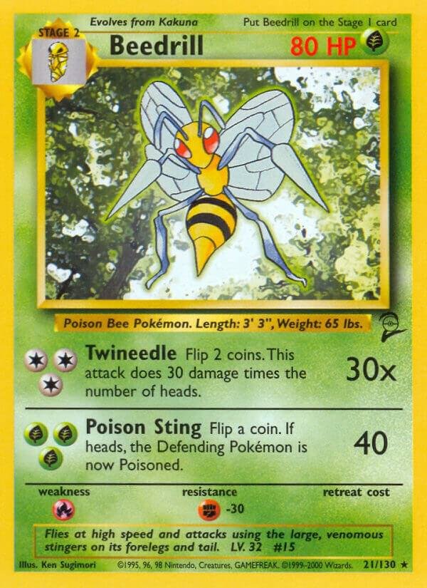 Beedrill 021/130 Normal Base Set 2 Beedrill 021/130 Normal Base Set 2