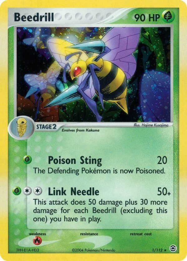 Beedrill 1/112 Holofoil FireRed & LeafGreen Beedrill 1/112 Holofoil FireRed & LeafGreen