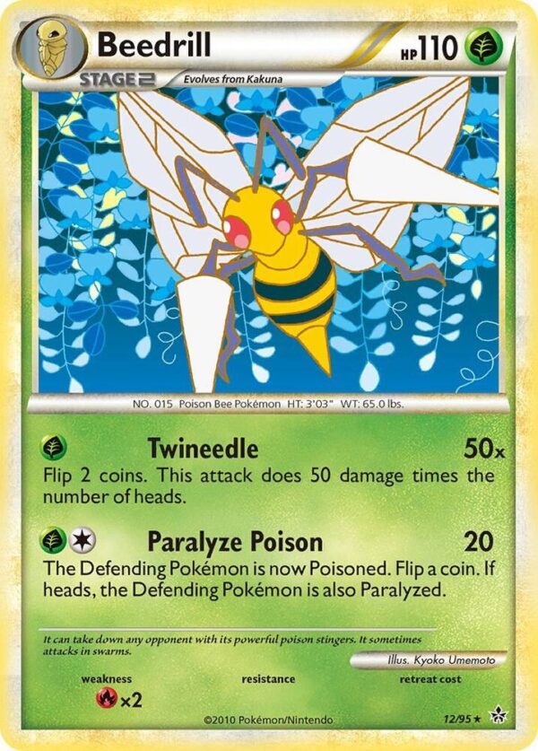 Beedrill 12/95 Reverse Holofoil Unleashed