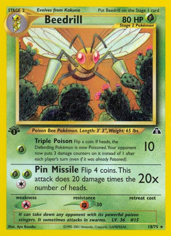 Beedrill 18/75 1st Edition Neo Discovery