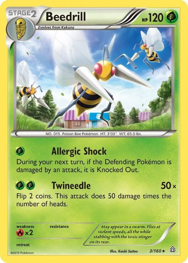 Beedrill 3/160 Reverse Holofoil XY – Primal Clash Beedrill 3/160 Reverse Holofoil XY – Primal Clash