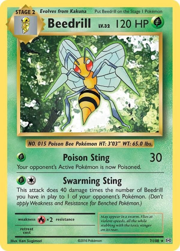 Beedrill 7/108 Reverse Holofoil XY – Evolutions