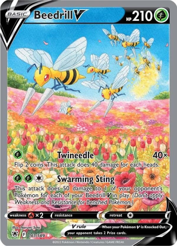 Beedrill V (Alternate Full Art) 161/189 Holofoil SWSH10: Astral Radiance Beedrill V (Alternate Full Art) 161/189 Holofoil SWSH10: Astral Radiance