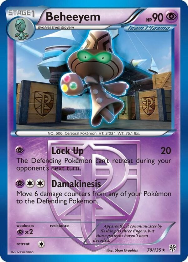 Beheeyem (Team Plasma) 70/135 Reverse Holofoil Plasma Storm