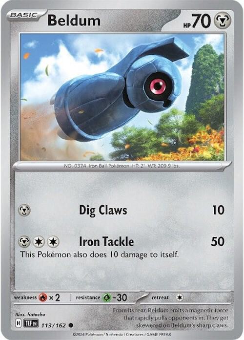 Beldum 113/162 Reverse Holofoil SV05: Temporal Forces Beldum 113/162 Reverse Holofoil SV05: Temporal Forces