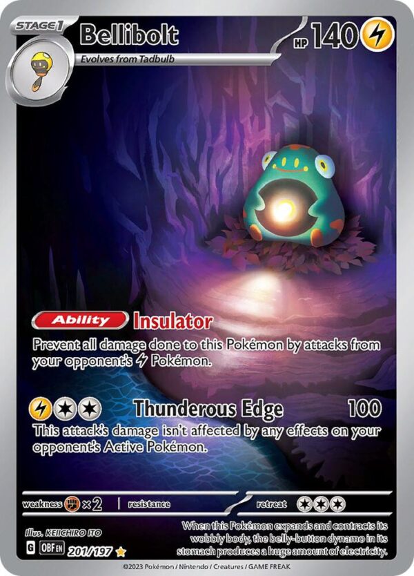 Bellibolt 201/197 Holofoil SV03: Obsidian Flames Bellibolt 201/197 Holofoil SV03: Obsidian Flames