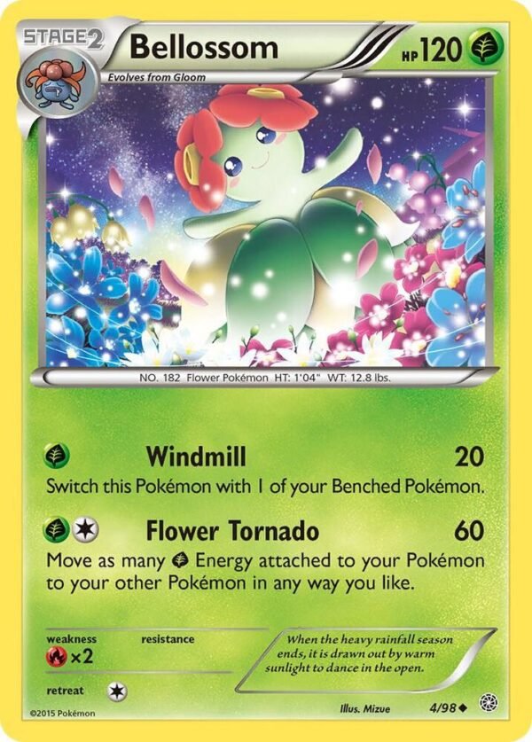 Bellossom 4/98 Reverse Holofoil XY – Ancient Origins Bellossom 4/98 Reverse Holofoil XY – Ancient Origins
