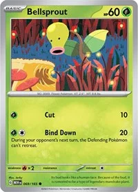 Bellsprout | 069/165 | Reverse Holofoil | SV: Scarlet & Violet 151 Bellsprout | 069/165 | Reverse Holofoil | SV: Scarlet & Violet 151