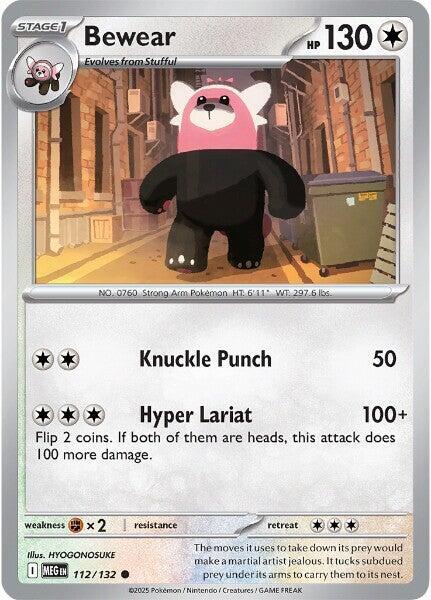 Bewear 112/132 Reverse Holofoil ME01: Mega Evolution