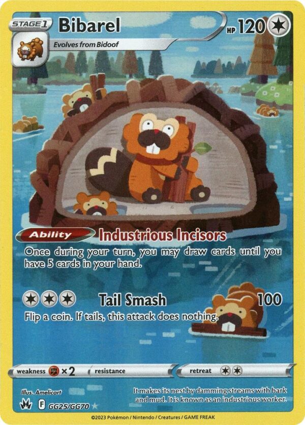 Bibarel GG25/GG70 Holofoil Crown Zenith: Galarian Gallery Bibarel GG25/GG70 Holofoil Crown Zenith: Galarian Gallery
