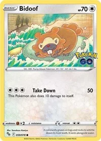 Bidoof | 059/078 | Reverse Holofoil | Pokemon GO Bidoof | 059/078 | Reverse Holofoil | Pokemon GO