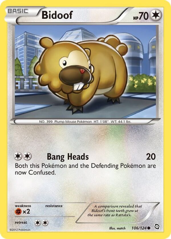 Bidoof 106/124 Reverse Holofoil Dragons Exalted
