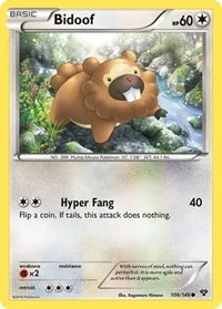 Bidoof | 106/146 | Reverse Holofoil | XY Base Set