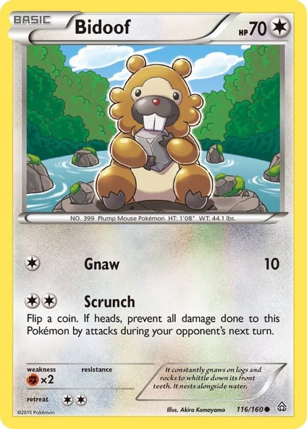 Bidoof 116/160 Reverse Holofoil XY – Primal Clash Bidoof 116/160 Reverse Holofoil XY – Primal Clash