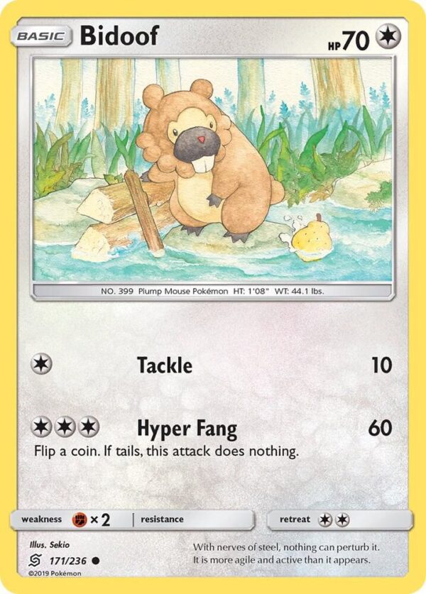 Bidoof 171/236 Reverse Holofoil SM – Unified Minds