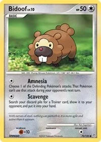 Bidoof | 70/130 | Normal | Diamond and Pearl