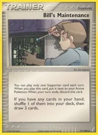 Bill's Maintenance | 71/100 | Reverse Holofoil | Crystal Guardians
