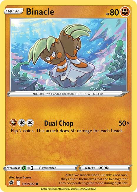 Binacle 103/192 Reverse Holofoil SWSH02: Rebel Clash