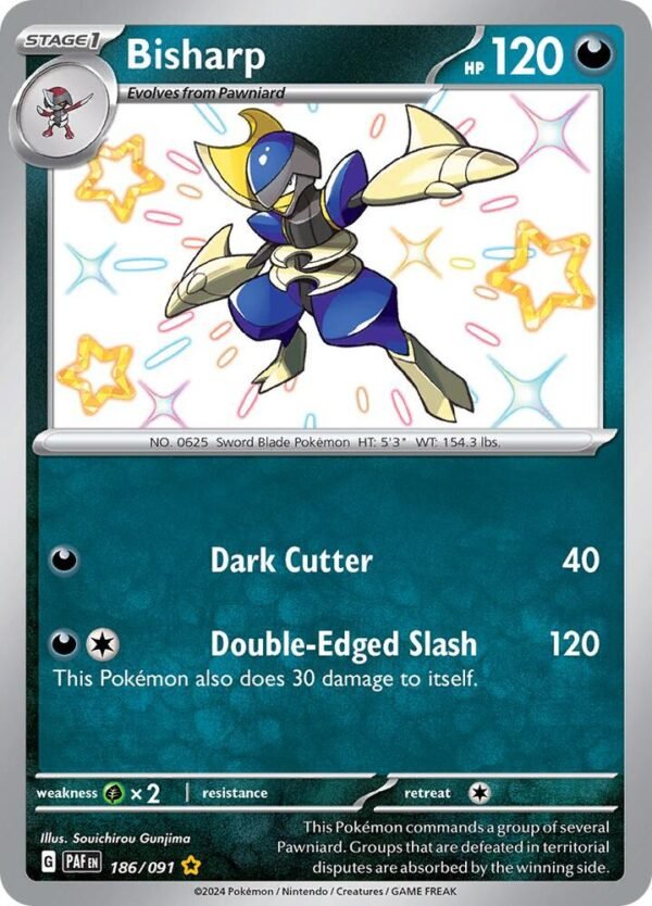 Bisharp 186/091 Holofoil SV: Paldean Fates Bisharp 186/091 Holofoil SV: Paldean Fates
