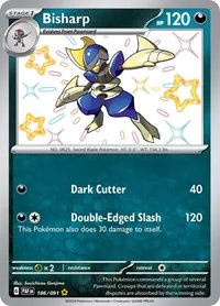 Bisharp | 186/091 | Holofoil | SV: Paldean Fates