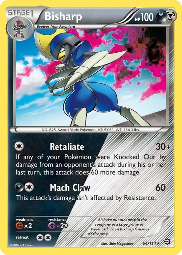 Bisharp 64/114 Holofoil XY – Steam Siege Bisharp 64/114 Holofoil XY – Steam Siege