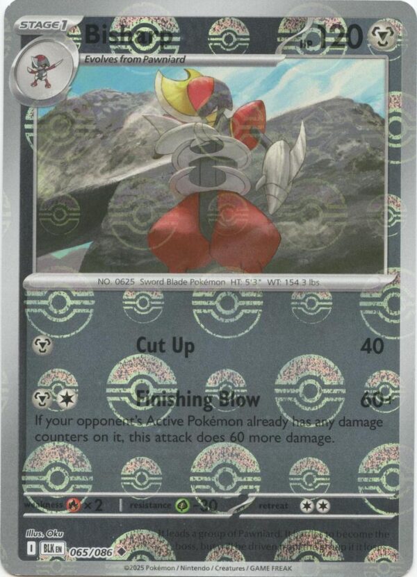 Bisharp (Poke Ball Pattern) 065/086 Holofoil SV: Black Bolt