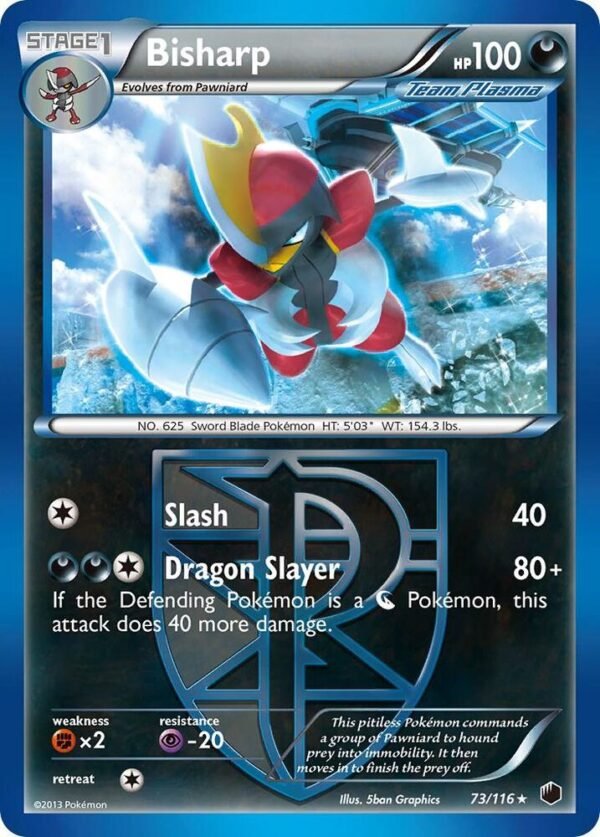 Bisharp (Team Plasma) (73) 73/116 Reverse Holofoil Plasma Freeze Bisharp (Team Plasma) (73) 73/116 Reverse Holofoil Plasma Freeze