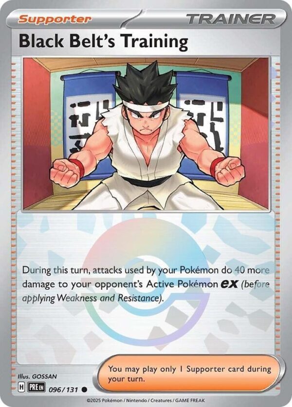 Black Belt’s Training 096/131 (Poke Ball Pattern) Holofoil SV: Prismatic Evolutions