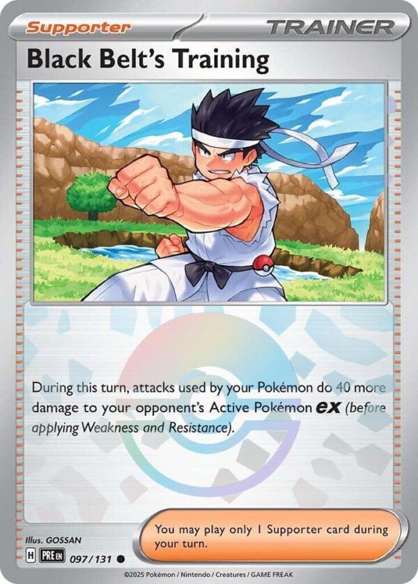 Black Belt’s Training 097/131 (Poke Ball Pattern) Holofoil SV: Prismatic Evolutions