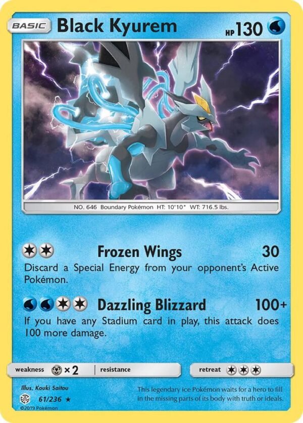 Black Kyurem 61/236 Reverse Holofoil SM – Cosmic Eclipse