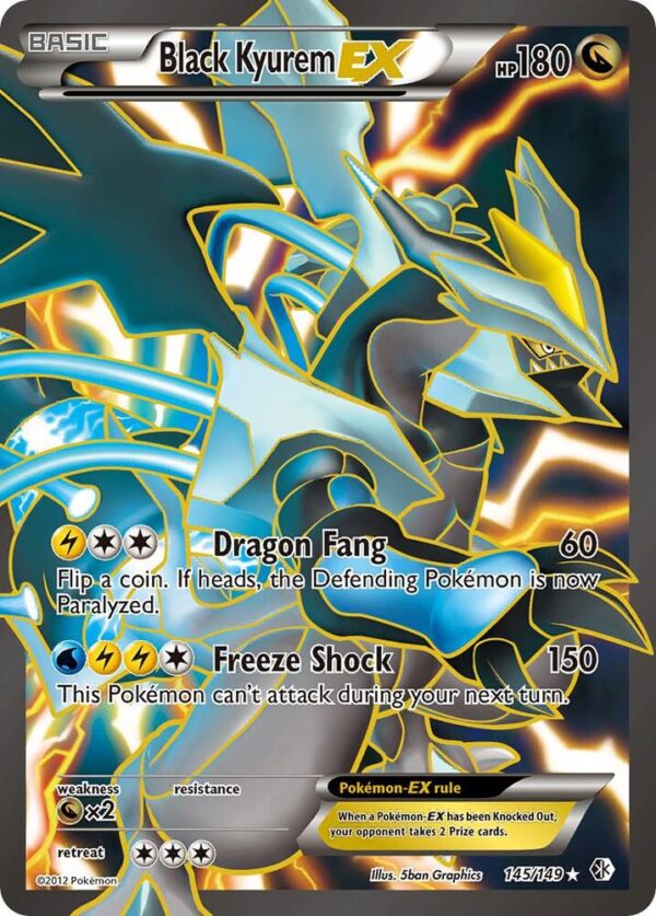 Black Kyurem EX (145 Full Art) 145/149 Holofoil Boundaries Crossed