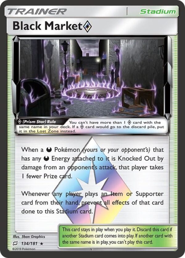 Black Market Prism Star 134/181 Holofoil SM – Team Up