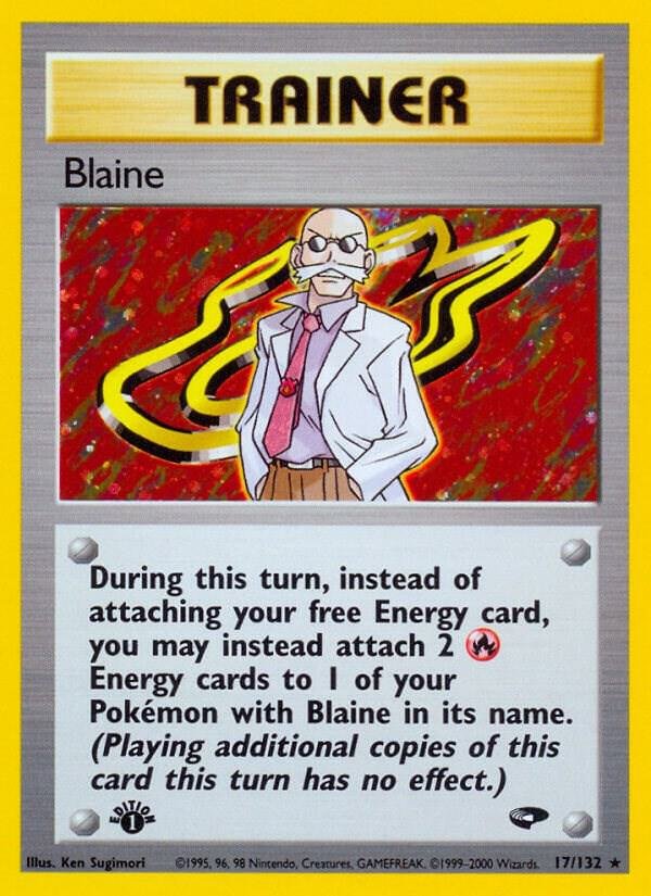 Blaine (17) 017/132 Unlimited Holofoil Gym Challenge Blaine (17) 017/132 Unlimited Holofoil Gym Challenge