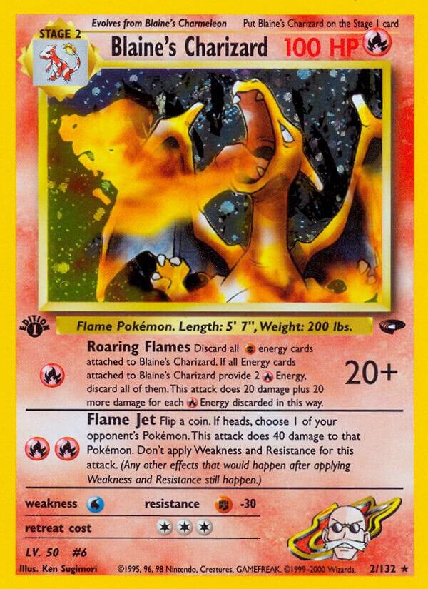 Blaine’s Charizard 002/132 Unlimited Holofoil Gym Challenge Blaine’s Charizard 002/132 Unlimited Holofoil Gym Challenge
