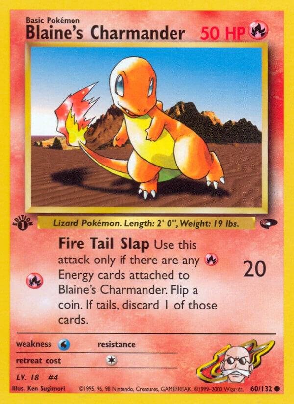 Blaine’s Charmander 060/132 1st Edition Gym Challenge Blaine’s Charmander 060/132 1st Edition Gym Challenge