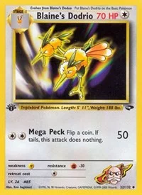Blaine's Dodrio | 032/132 | 1st Edition | Gym Challenge