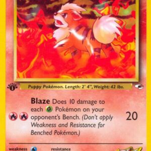 Blaine’s Growlithe (62) 062/132 1st Edition Gym Heroes Blaine’s Growlithe (62) 062/132 1st Edition Gym Heroes