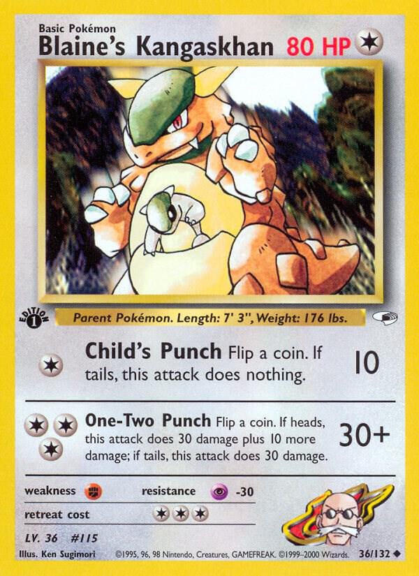 Blaine’s Kangaskhan 036/132 Unlimited Gym Heroes