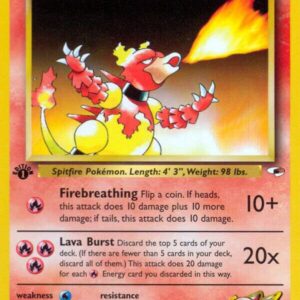 Blaine’s Magmar 037/132 1st Edition Gym Heroes