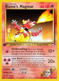 Blaine's Magmar | 037/132 | 1st Edition | Gym Heroes