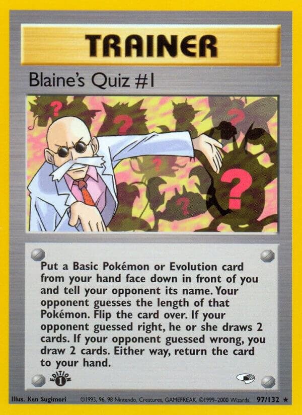Blaine’s Quiz #1 097/132 Unlimited Gym Heroes Blaine’s Quiz #1 097/132 Unlimited Gym Heroes